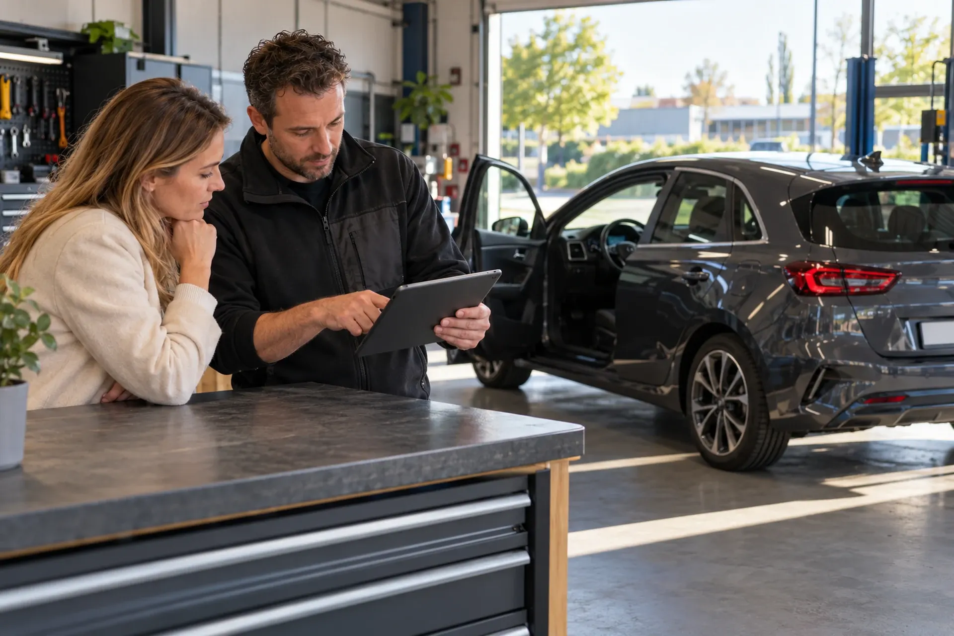 Offerte voor CarPlay inbouwen wordt besproken met een klant uit Enschede