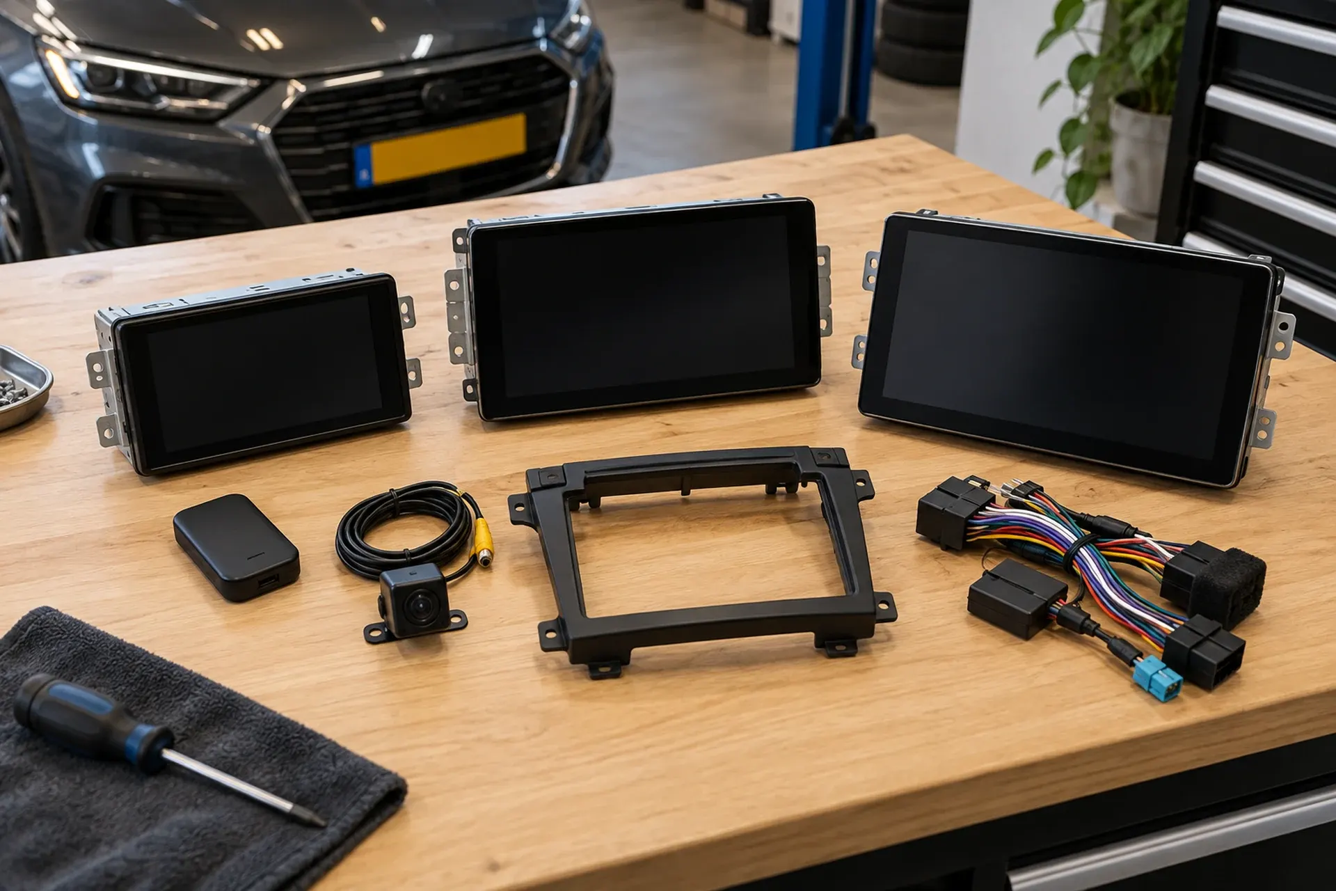 CarPlay- en Android Auto-systemen, adapters en camera voor klanten in Enschede
